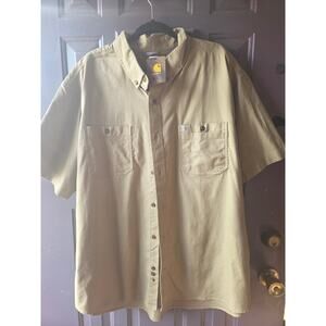 Carhartt Rugged Flex Relaxed Fit Canvas Short Sleeve Shirt Mens Size 3XL NEW!!